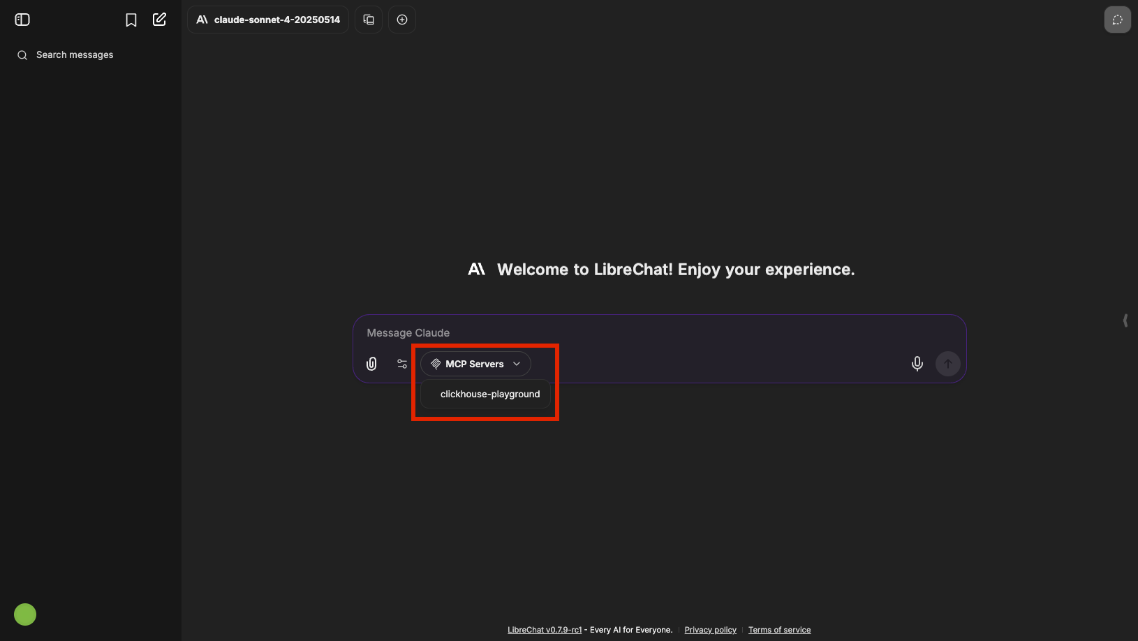 Выберите MCP-сервер